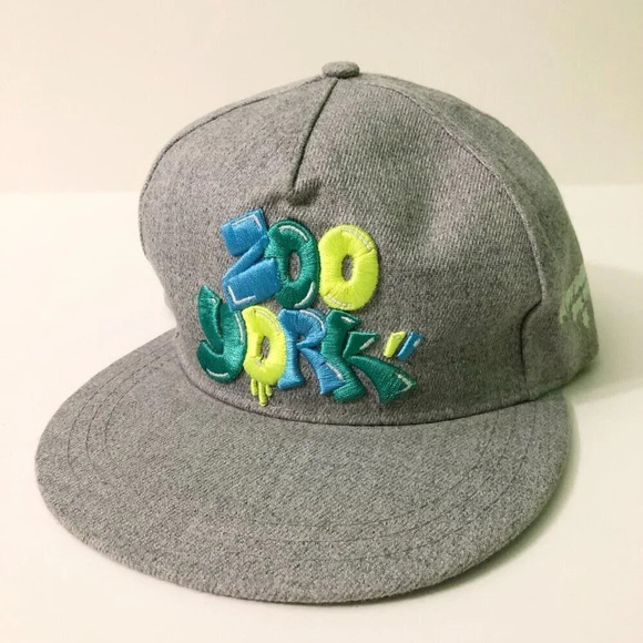 Zoo York Hat Adjustable Snapback Grey Embroidered Logo - Picture 16 of 16